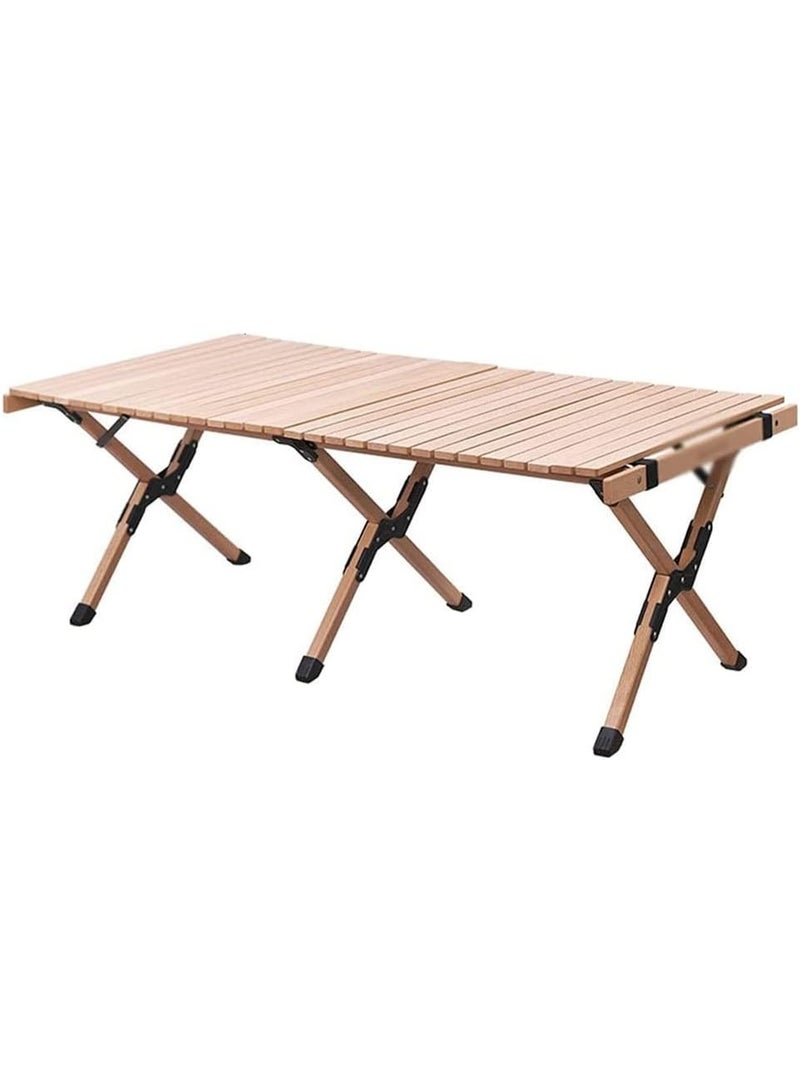 DubaiGallery طاولة نزهة تخييم محمولة 120×60×45 سم قابلة للطي بسطح فولاذي، تصميم موفر للمساحة مع حقيبة تخزين للسفر، الحديقة، الشاطئ، الشرفة - Image 2